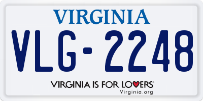 VA license plate VLG2248