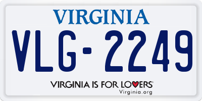 VA license plate VLG2249