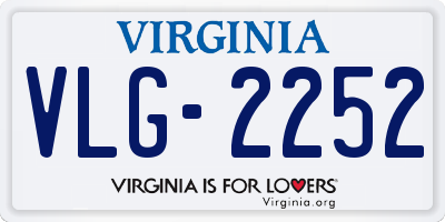 VA license plate VLG2252