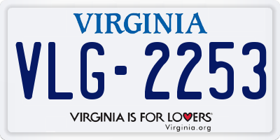 VA license plate VLG2253