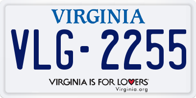 VA license plate VLG2255
