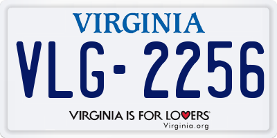 VA license plate VLG2256