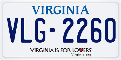 VA license plate VLG2260