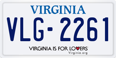 VA license plate VLG2261