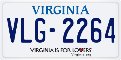 VA license plate VLG2264