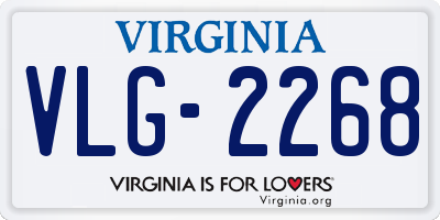 VA license plate VLG2268