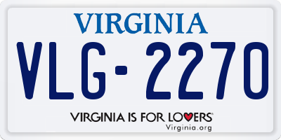 VA license plate VLG2270