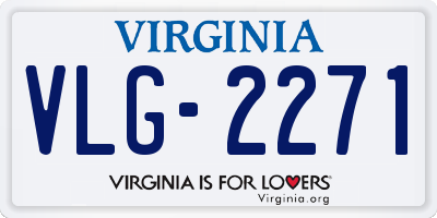 VA license plate VLG2271