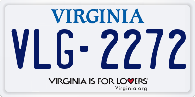 VA license plate VLG2272