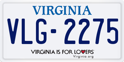 VA license plate VLG2275