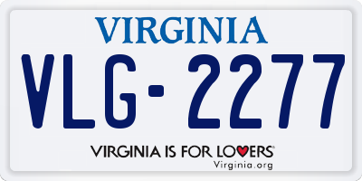 VA license plate VLG2277