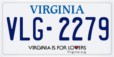 VA license plate VLG2279