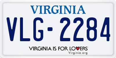 VA license plate VLG2284