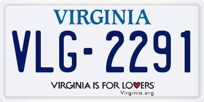 VA license plate VLG2291