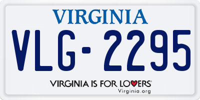 VA license plate VLG2295