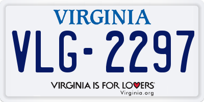 VA license plate VLG2297