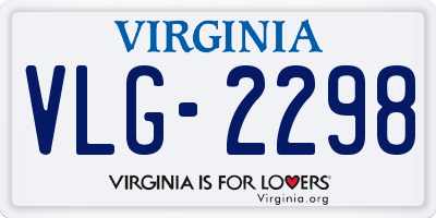 VA license plate VLG2298