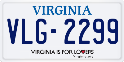 VA license plate VLG2299