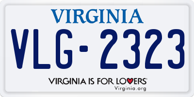 VA license plate VLG2323