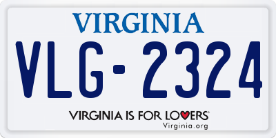 VA license plate VLG2324