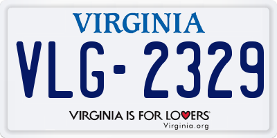 VA license plate VLG2329