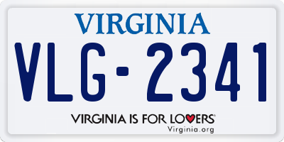 VA license plate VLG2341