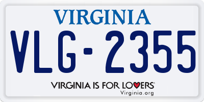 VA license plate VLG2355