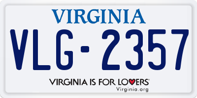 VA license plate VLG2357