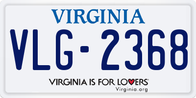 VA license plate VLG2368