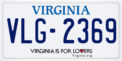 VA license plate VLG2369