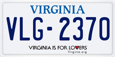 VA license plate VLG2370
