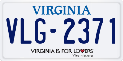 VA license plate VLG2371