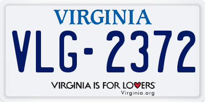 VA license plate VLG2372