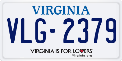 VA license plate VLG2379
