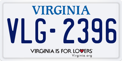 VA license plate VLG2396