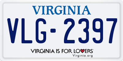 VA license plate VLG2397