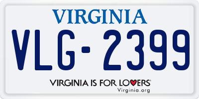 VA license plate VLG2399