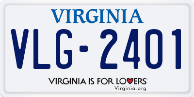 VA license plate VLG2401