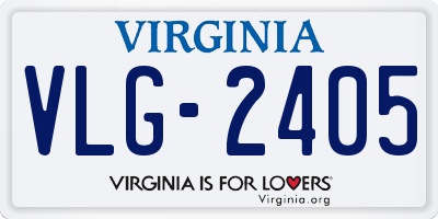 VA license plate VLG2405