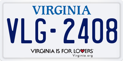 VA license plate VLG2408