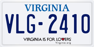 VA license plate VLG2410