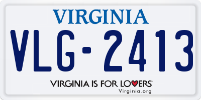 VA license plate VLG2413
