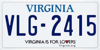VA license plate VLG2415