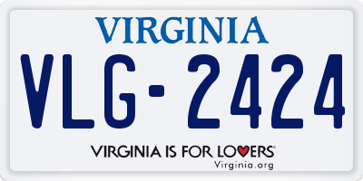 VA license plate VLG2424