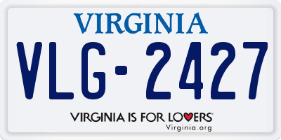 VA license plate VLG2427