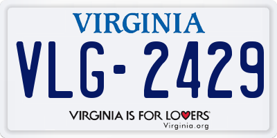 VA license plate VLG2429