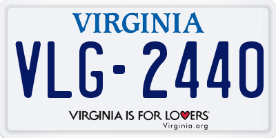 VA license plate VLG2440