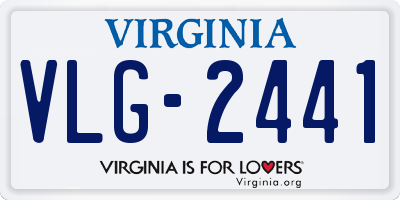 VA license plate VLG2441