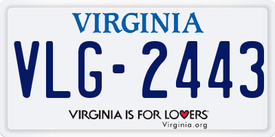 VA license plate VLG2443