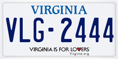 VA license plate VLG2444